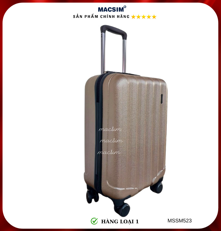 Vali cao cấp Macsim Smooire MSSM523 cỡ 20 inch màu gold, Balck, Red - Hàng loại 1