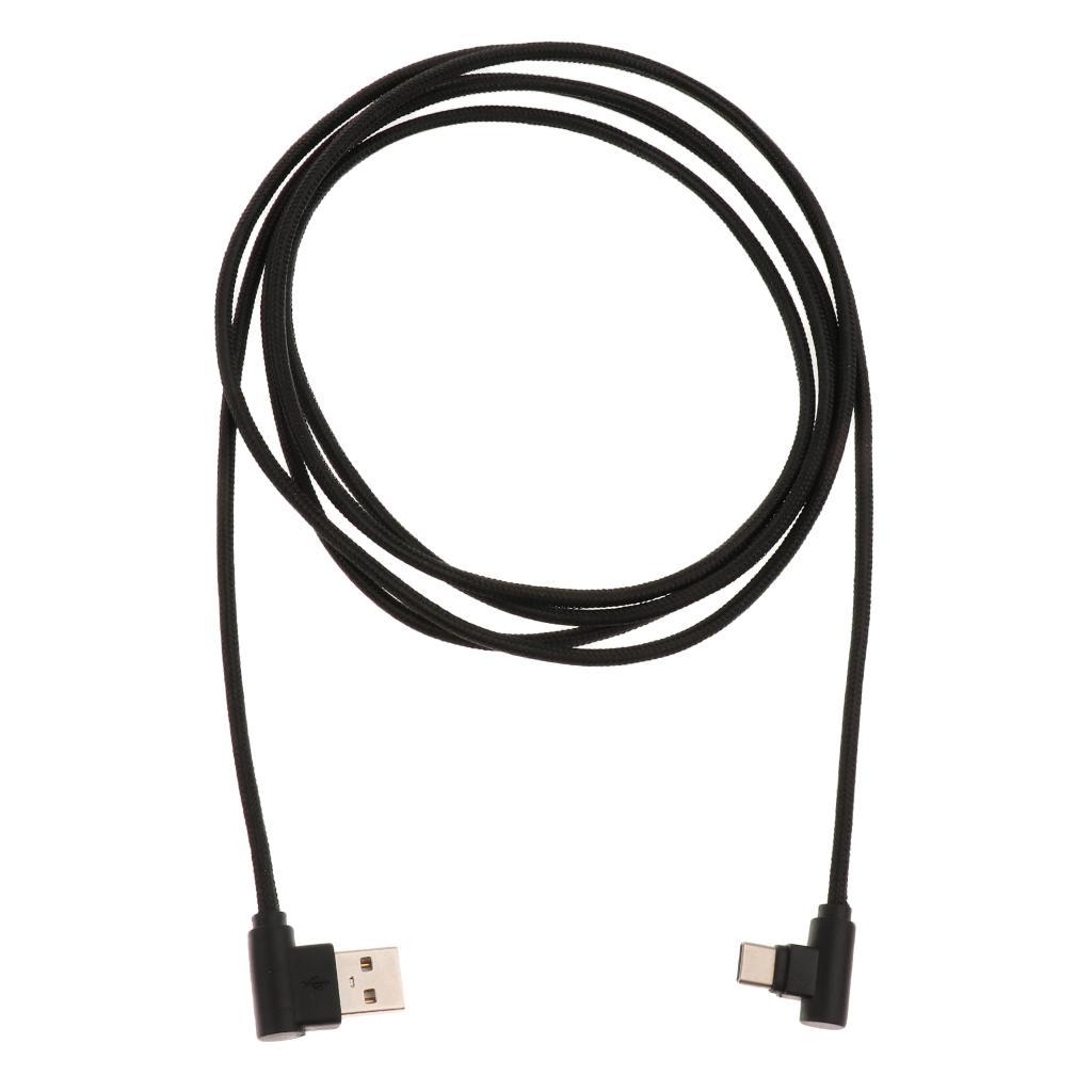 2Meter 6.5Ft USB to USB Type  Charger Angled Cable Adapter Cord