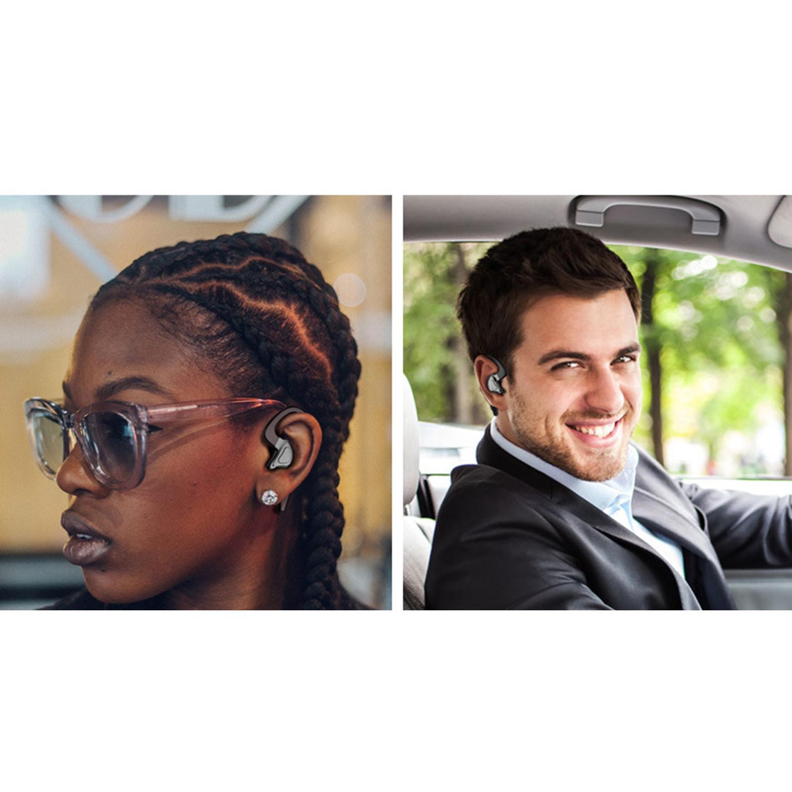 Wireless Bluetooth Headset with Mic Business Headphones Earphones Left Ear