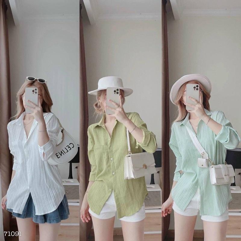 ÁO SƠ MI GÂN FORM RỘNG