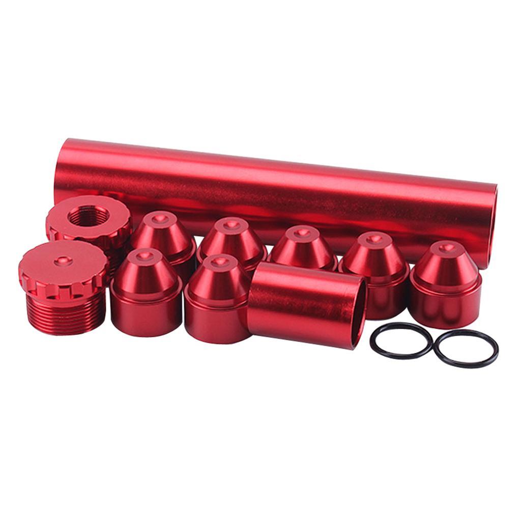 6in Aluminum Automotive Fuel Filter Car Oil Fuel Filter 5/8''-24 Red