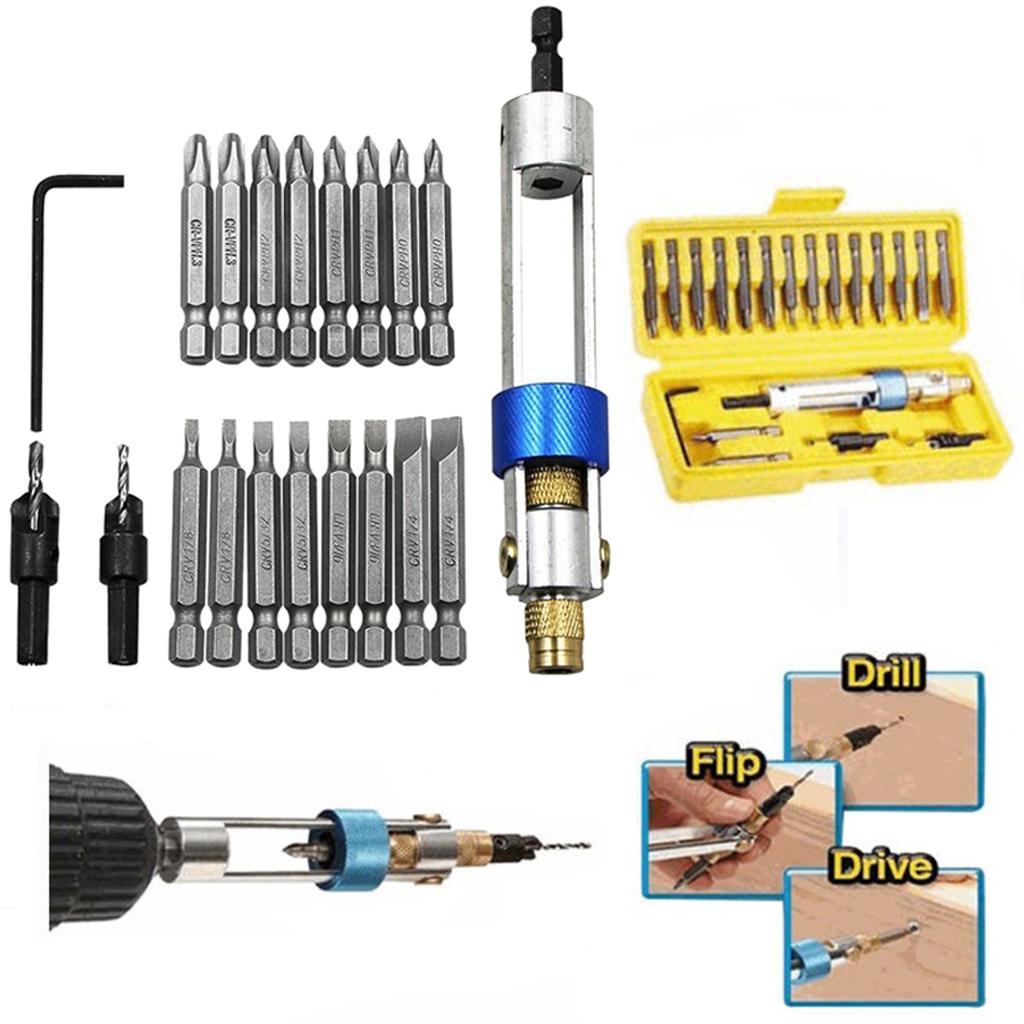 20pcs Multi Screwdriver Set  Drill Driver Countersink Bits & Wrench