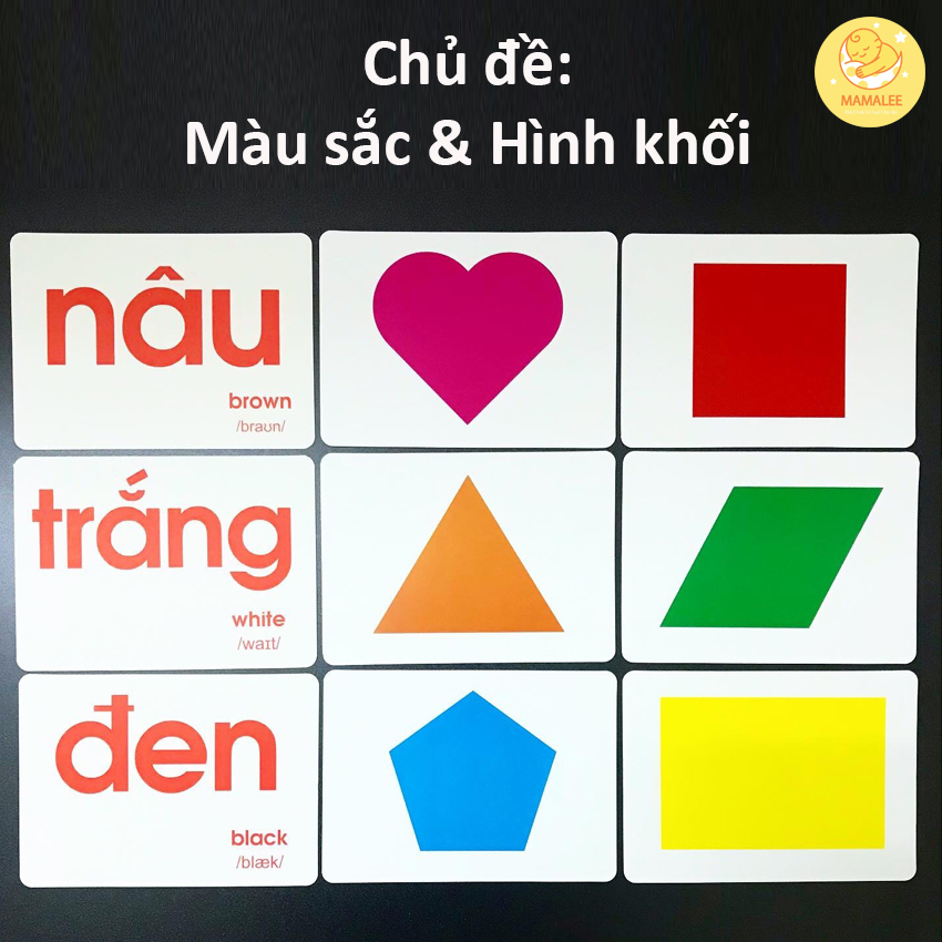 Bộ Thẻ Học Thông Minh Loại To Cứng A5 - Flash Card Dạy Bé Nhận Biết Thế Giới Xung Quanh Song Ngữ Anh Việt