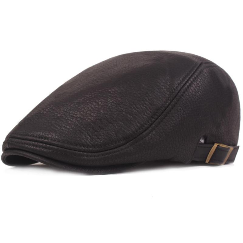 HT2792 Mũ Nồi Thu Đông Bộ Đội Nón Nam Da Cao Cấp Nón Nam Ivy Newsboy Phẳng Nón Nghệ Sĩ Họa Sĩ Nón áo Mũ Nồi Nắp