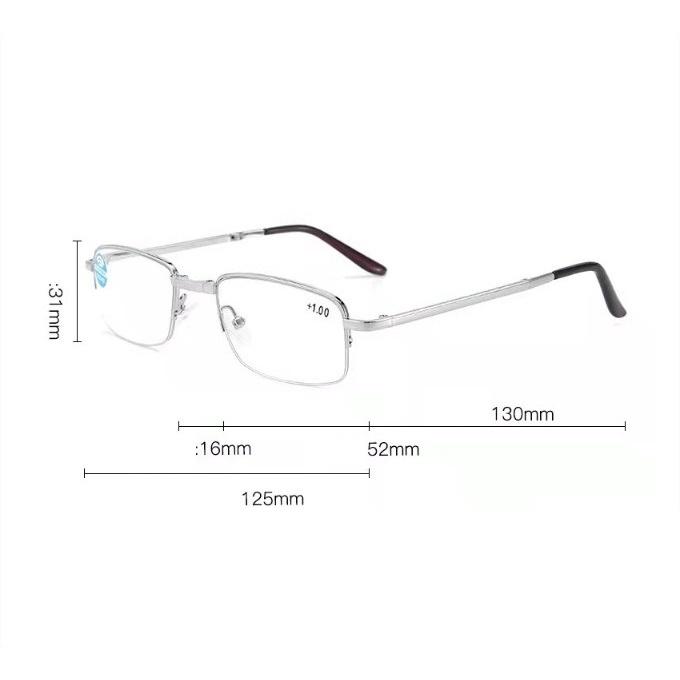 Kính lão thị viễn thị có độ tặng bao đựng xịn gập gọn vàng, bạc cực sang KVG10UNIQUI bảo hành 1 đổi 1