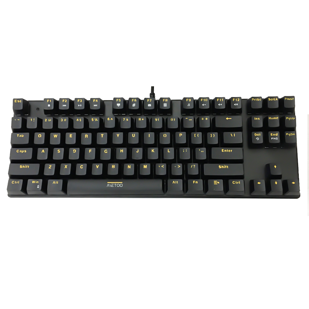 VINETTEAM Bàn phím cơ có dây METOO 87 phím không led chuyên game dành cho game thủ giá rẻ , Double Shot Keycaps , Blue switch - phiên bản 2020 - 018 -  hàng chính hãng