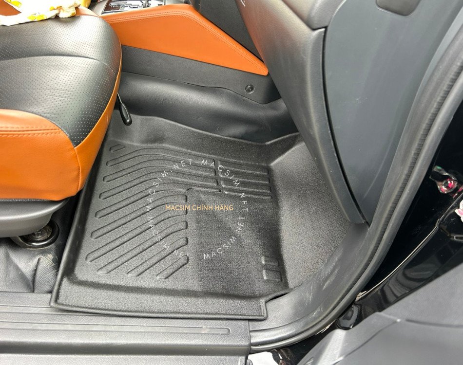 Thảm lót sàn xe ô tô Mitsubishi Triton 2016-2023 (sd) Nhãn hiệu Macsim chất liệu nhựa TPE cao cấp màu đen