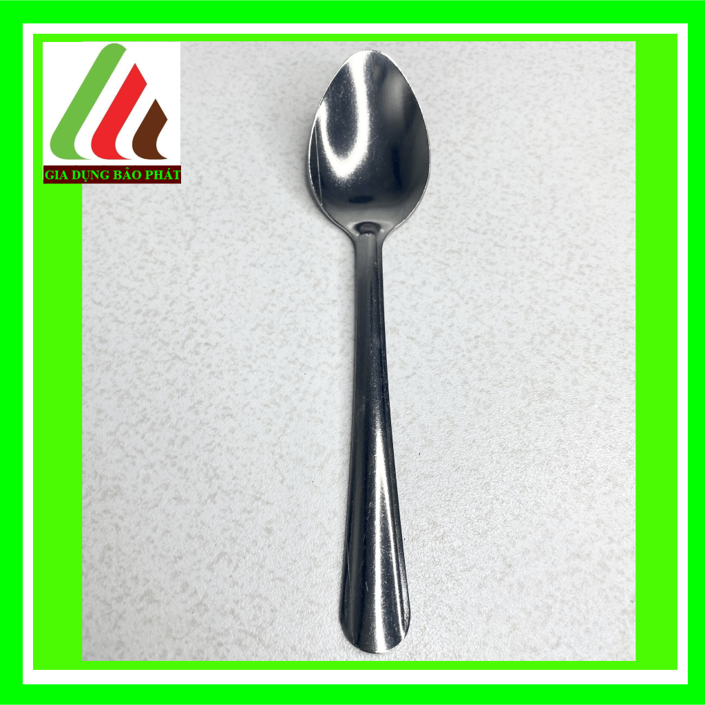 Bộ 10 muỗng / thìa soup inox đầu nhọn truyền thống đơn giản sáng bóng dày dặn cán dài 18cm - thìa ăn cơm