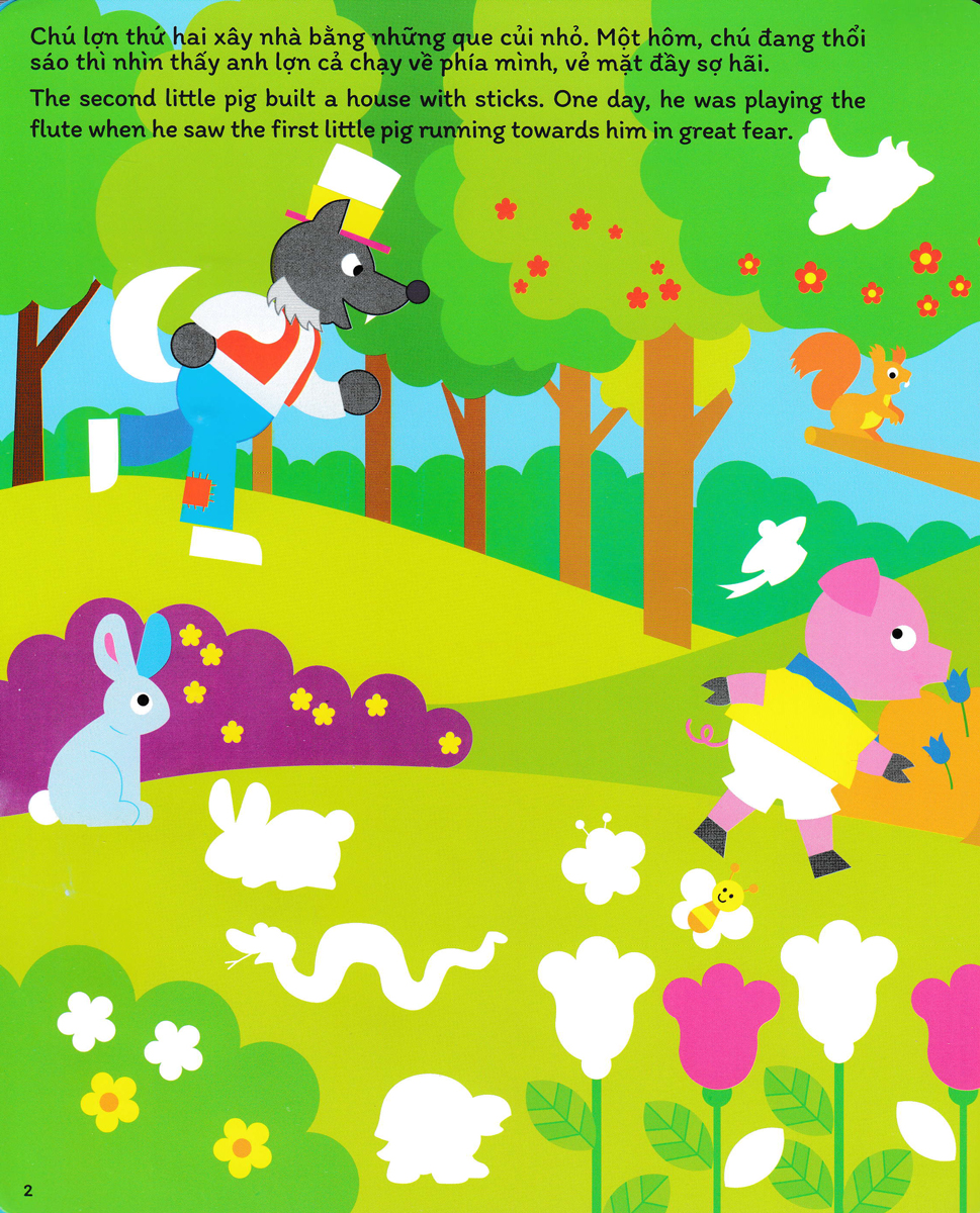 Shiny Stickers: Ba Chú Lợn Con - Song Ngữ Anh - Việt