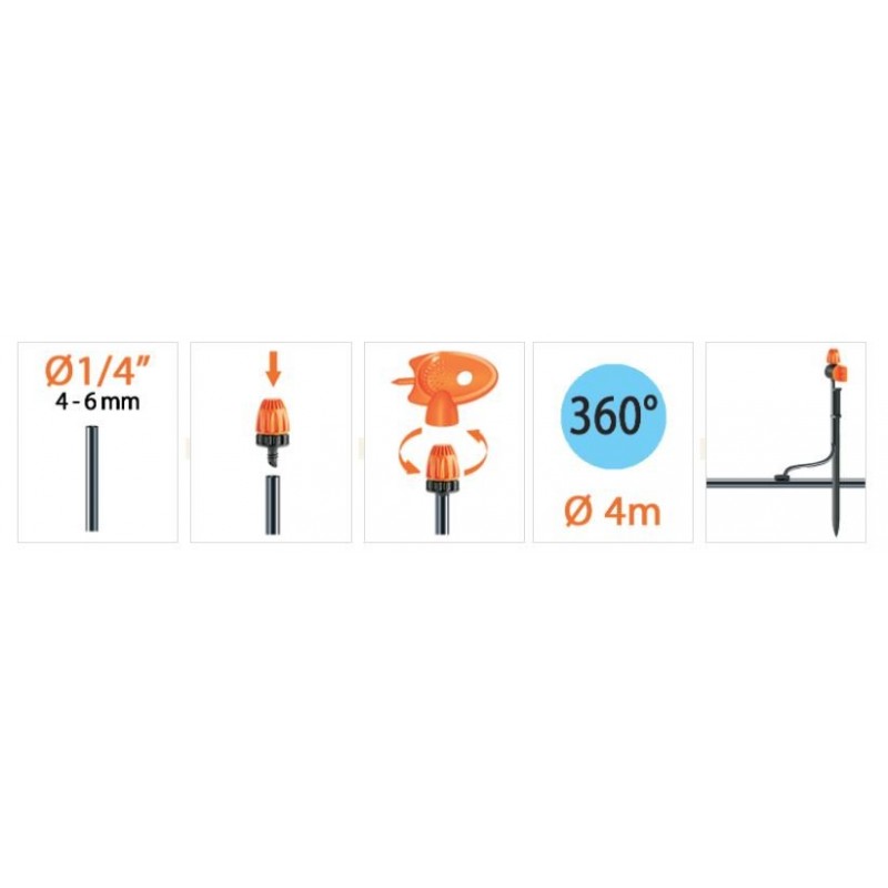 Đầu phun tưới Claber 360 độ / Adjustable Micro-Sprinkle Claber 91256