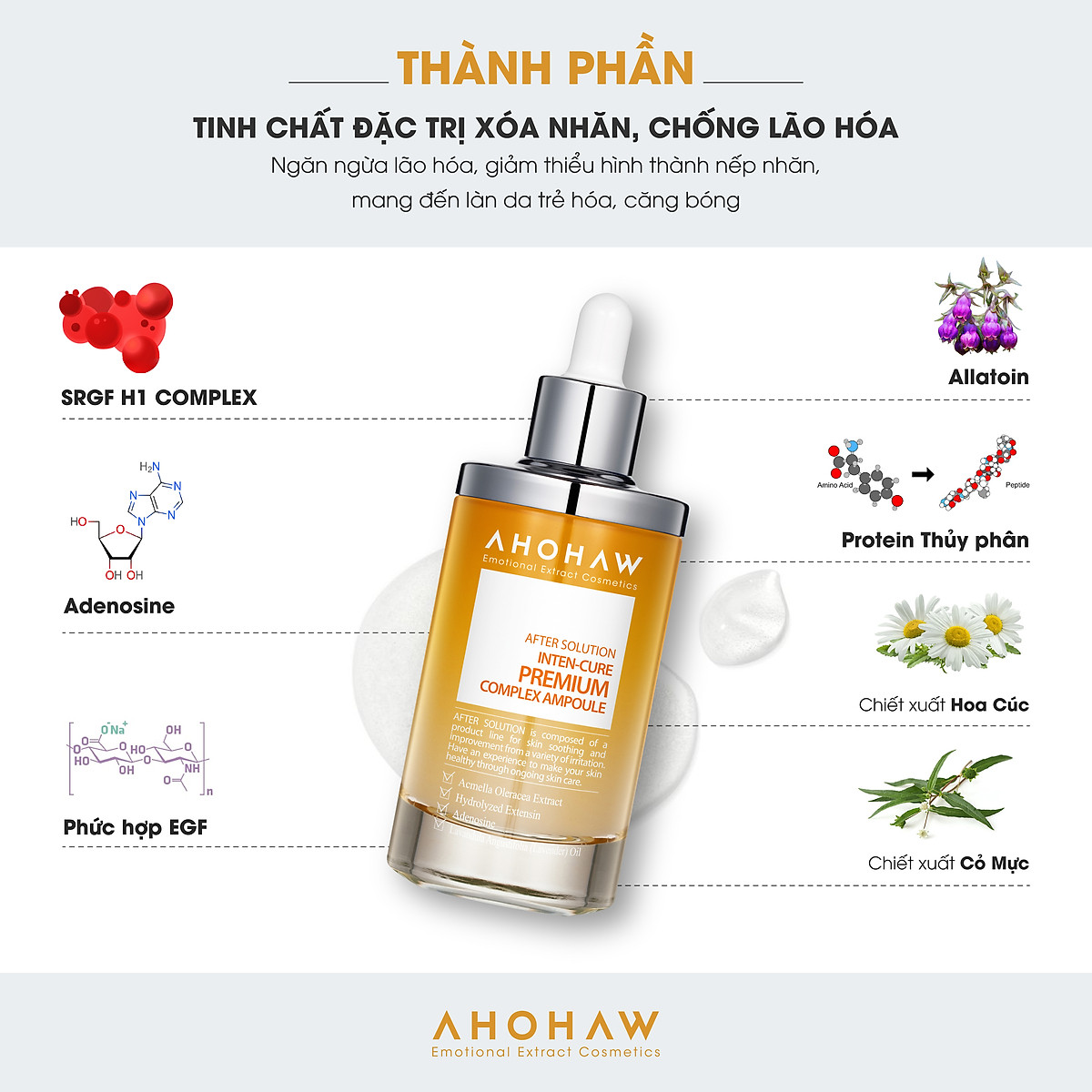 Tinh Chất Chống Lão Hóa Cao Cấp Ahohaw After Solution - Hàng Chính Hãng