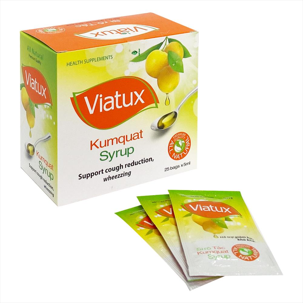 Combo 3 Hộp Siro Viatux tắc Vietnat giảm ho tiêu đàm - 25 gói