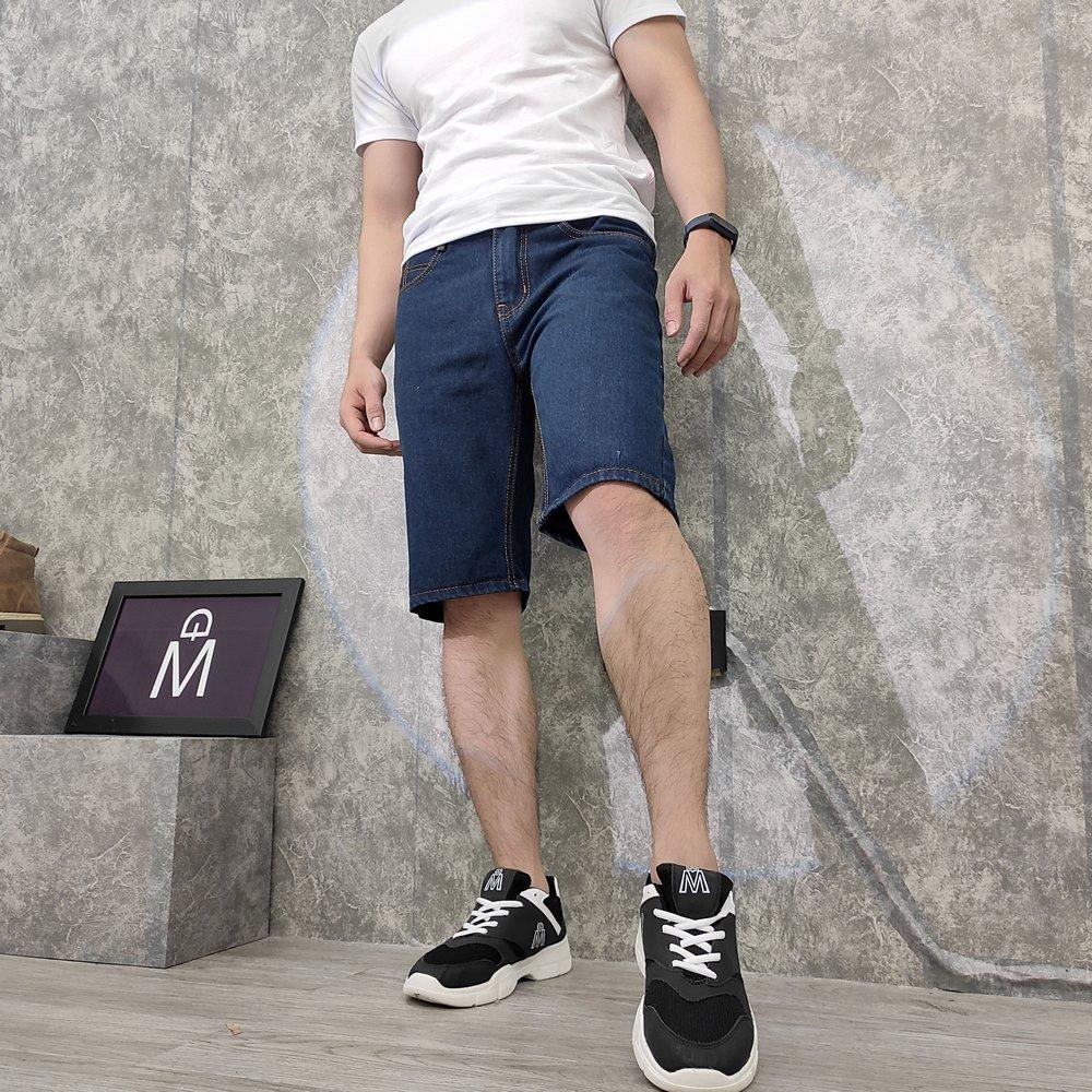 Quần short jean nam MĐ Q393 xanh đen