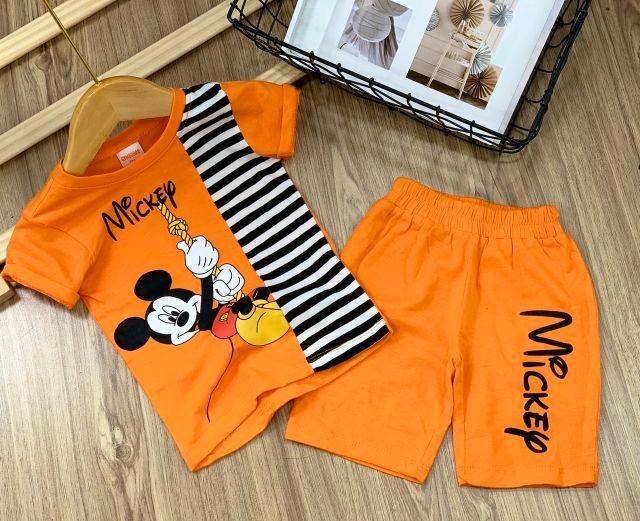 Bộ cotton 4c phối sọc cho bé trai - Đồ bộ trẻ em