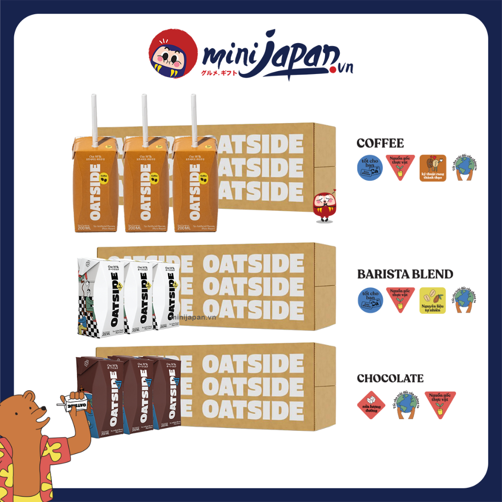 Thùng 24 Hộp Nhỏ 200ml Sữa Yến Mạch Oatside Barista Oat Milk Indonesia