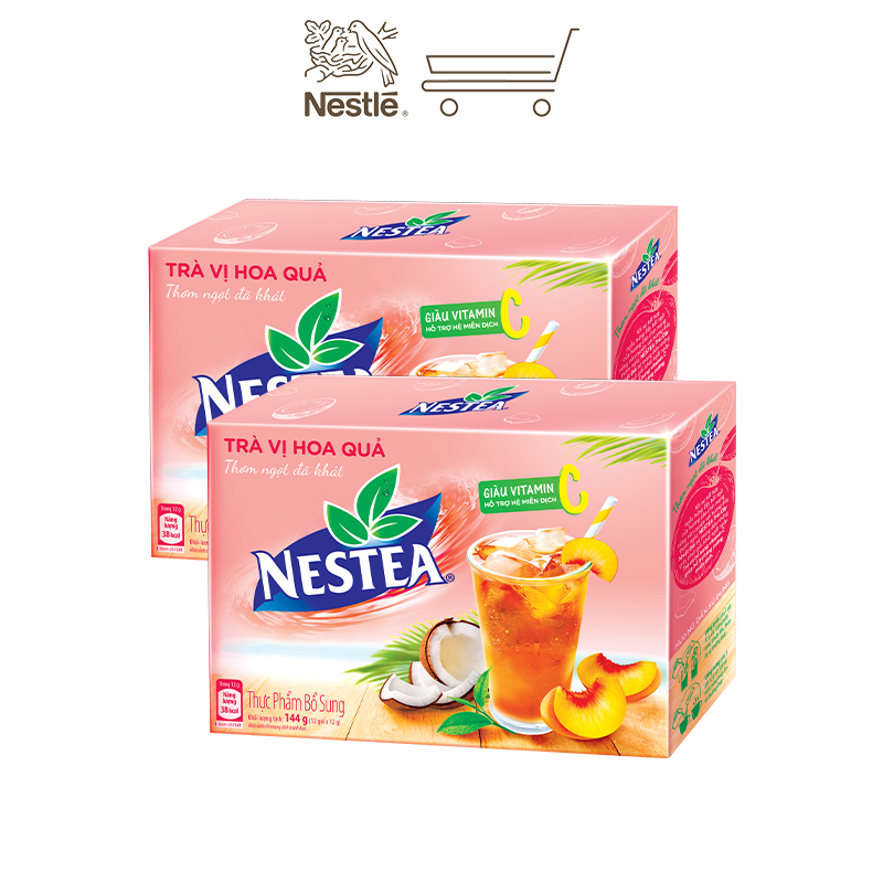 Combo 2 Hộp Trà NESTEA vị Hoa Quả Hộp 12 gói x 12 g