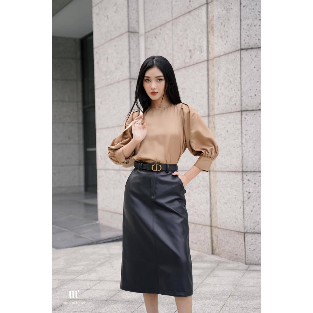 Áo kiểu nữ Méo shop tay bồng phong cách Hàn Quốc Biang