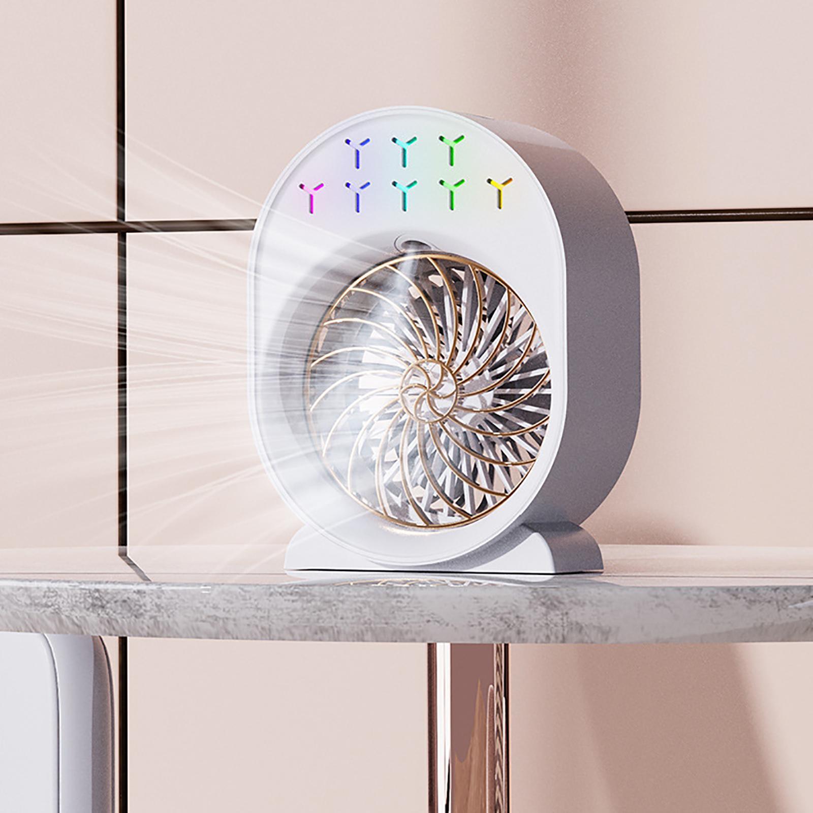 Air Conditioner Cooler Fan Humidifier with Night Light for Home Room Travel