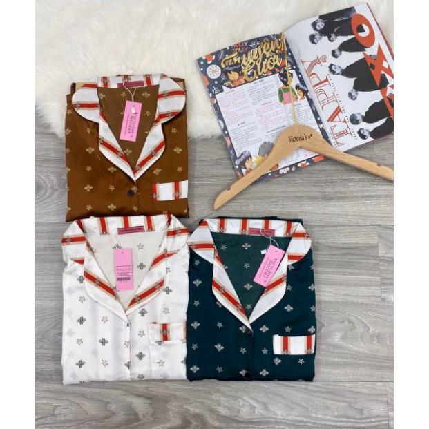 ️Có Quà Tặng️ Bộ Pijama Lụa Tay Dài Quần Dài Hàng Bán shop 40_58kg