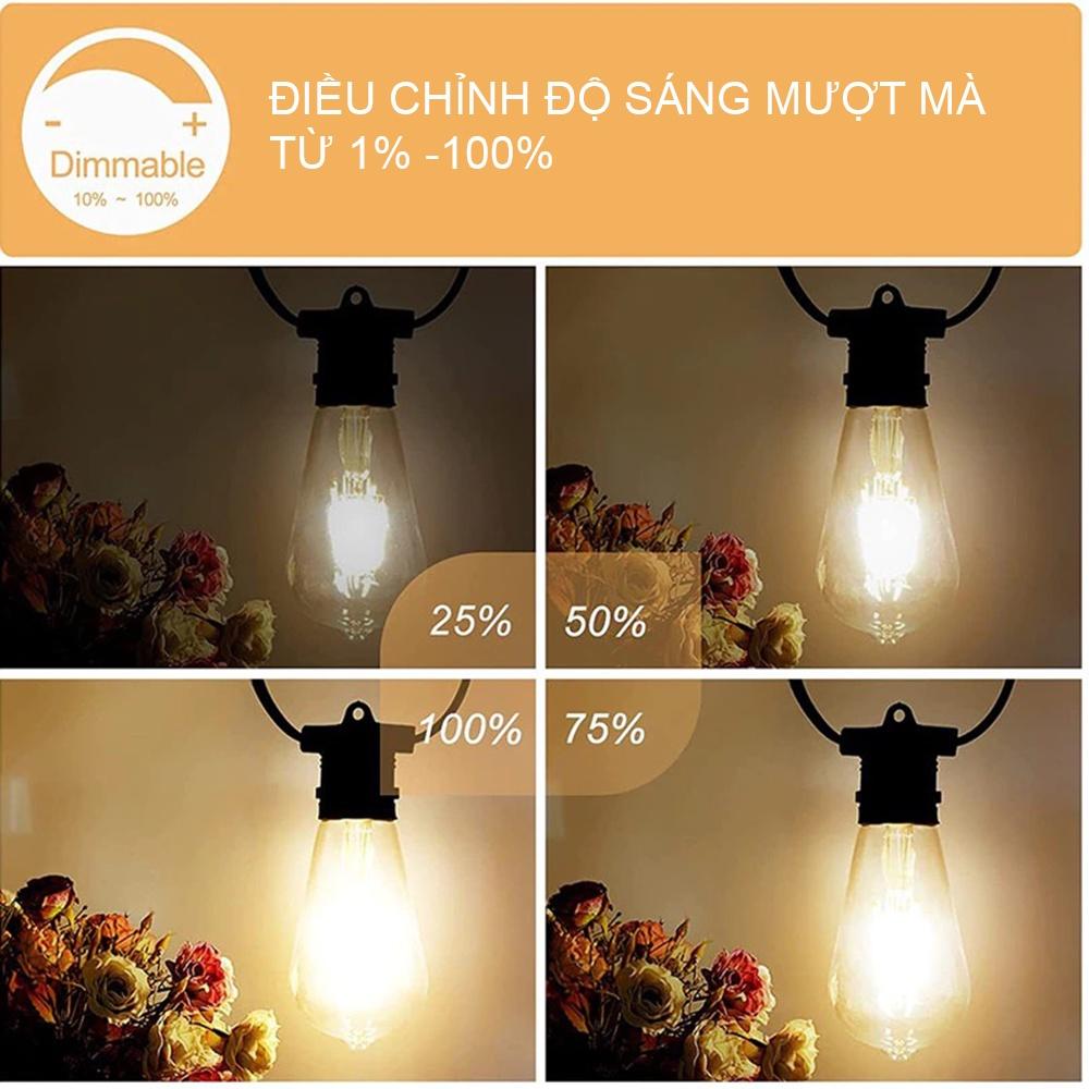 Bóng đèn led dây tóc HUEPRESS Bluetooth Mesh Filament Bulb ST64 đui E27 4W 2700K-6500K Edison vintage