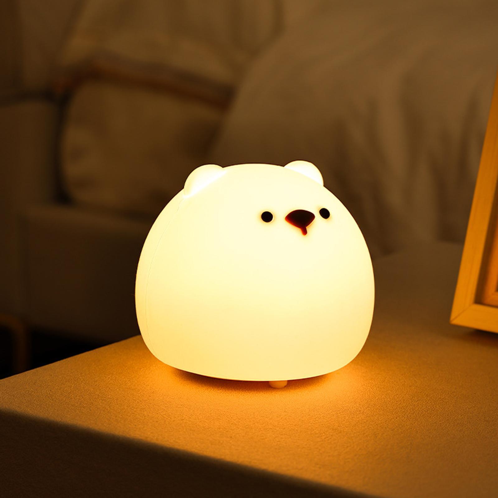 Child Animal Night Light 7 Colors Silicone USB Nursery Baby Rechargeable
