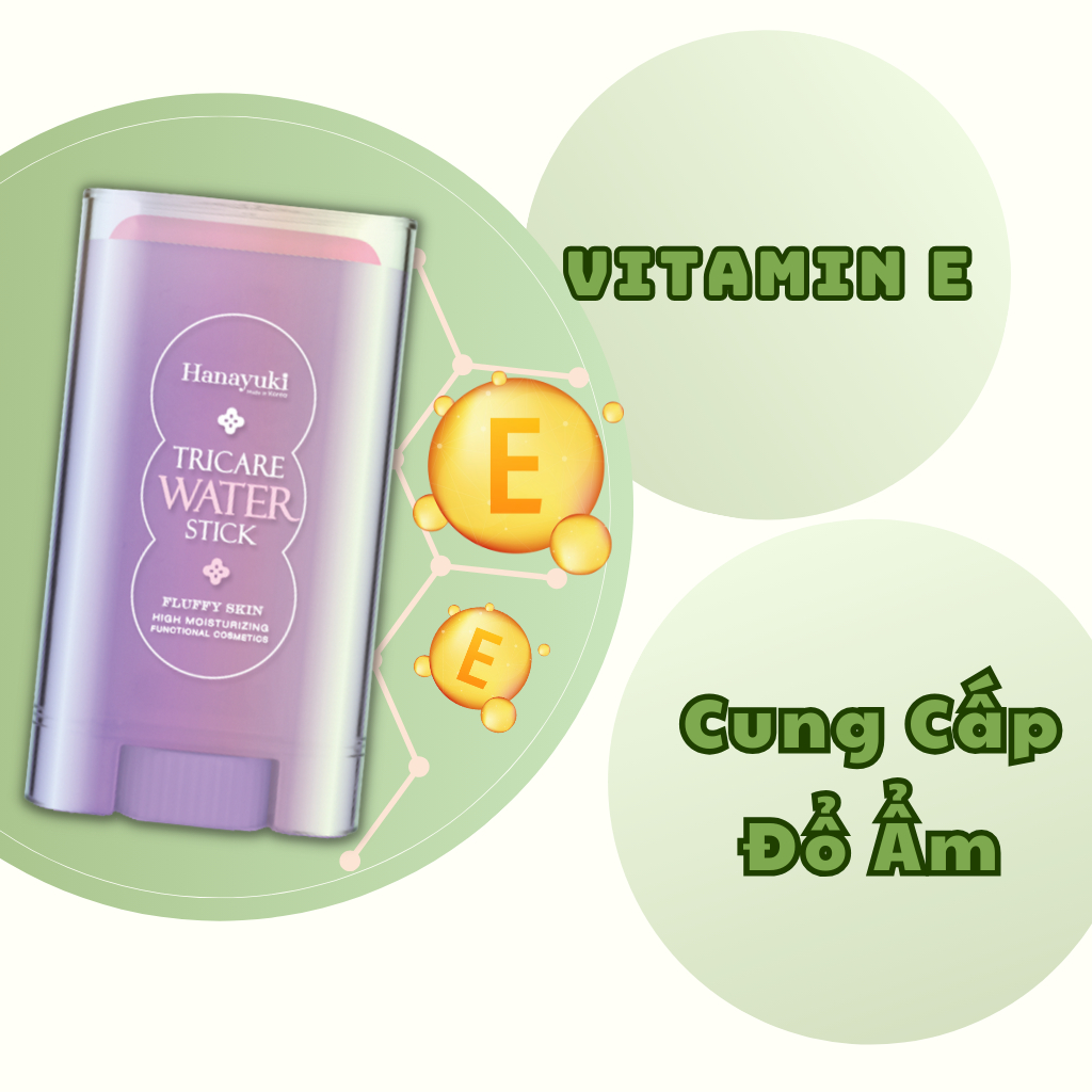 Kem Dưỡng Ẩm Trắng Da Hanayuki Chính Hãng Tricare Water Stick Dạng Lăn Mờ Nám Cấp Ẩm Ngăn Ngừa Lão Hóa 20g