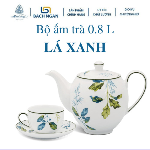 Bộ Trà Minh Long Camelliallia 0.8L Lá Xanh 01803819303