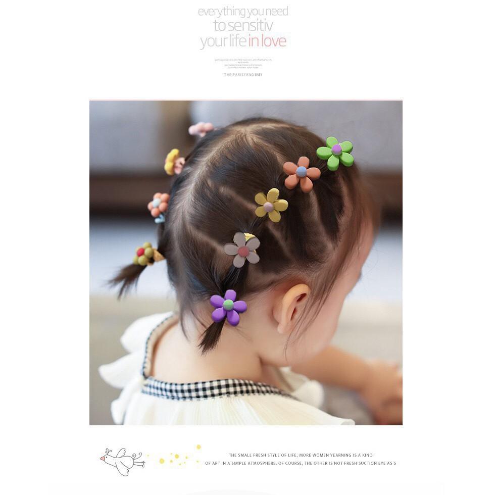 Set 10 chun buộc tóc xinh xắn phong cách Hàn Quốc cho bé yêu D3