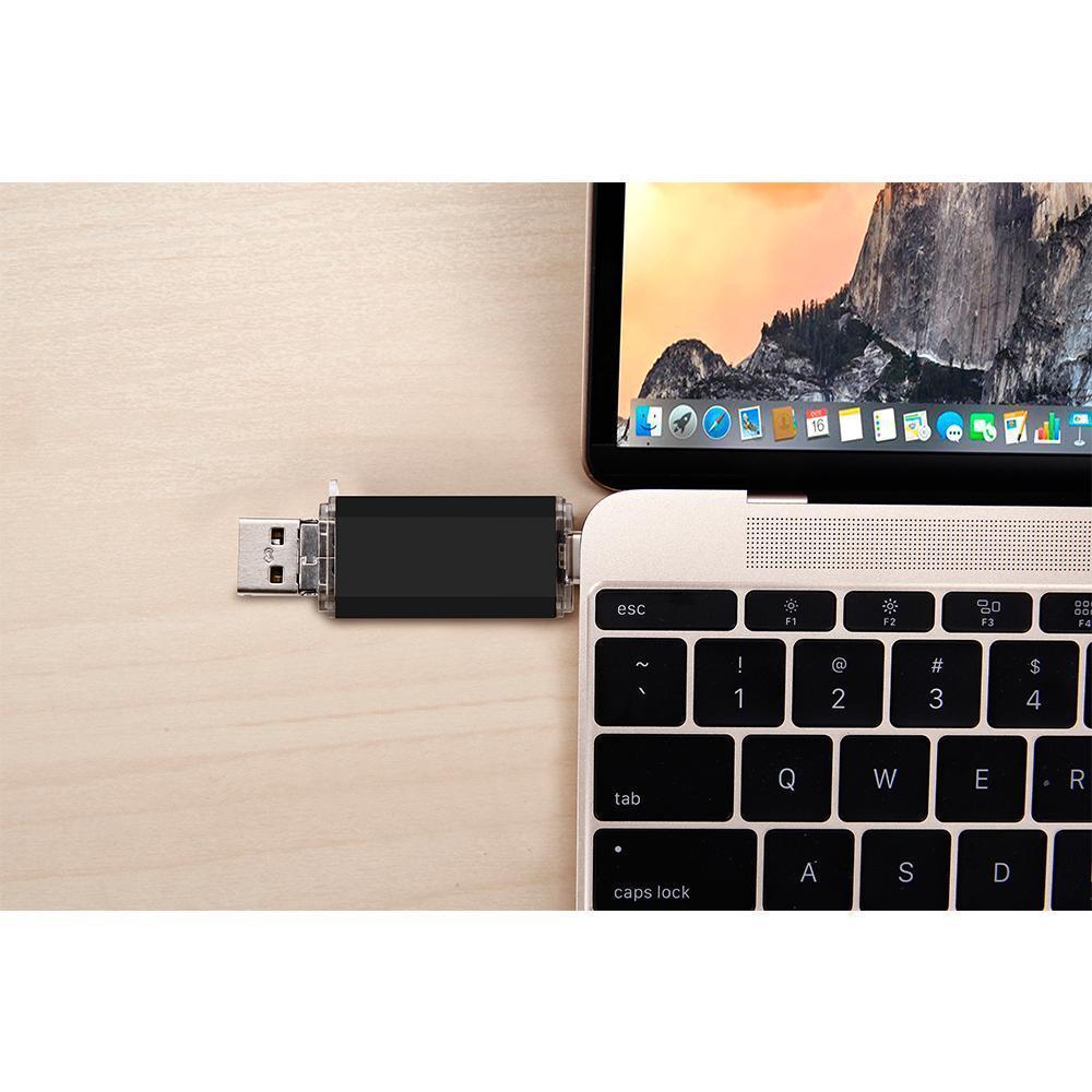 Type-C 3.1 High-Speed Micro USB Flash Drive U Disk Memory Stick 16G Black