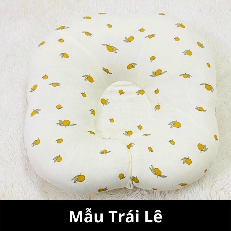 Gối chống trào ngược cao cấp vải Muslin Organic thoáng mát 65x75cm cho bé