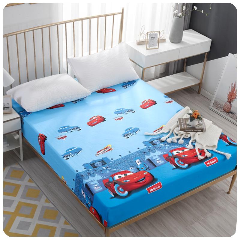 Hoạt Hình Lightning McQueen Trang Bị Tấm Có Độ Đàn Hồi Giường Tấm Khăn Trải Giường Cotton Bọc Nệm Đơn Đôi Full