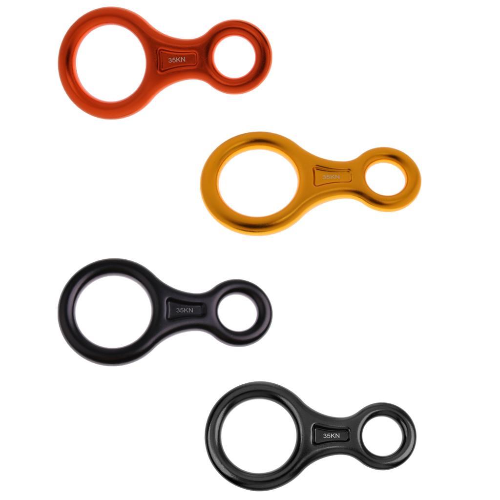 4 Pcs Figure 8 Shape Rock Climbing Rappel Abseil Rope Rescue Descender Belay Device 35KN