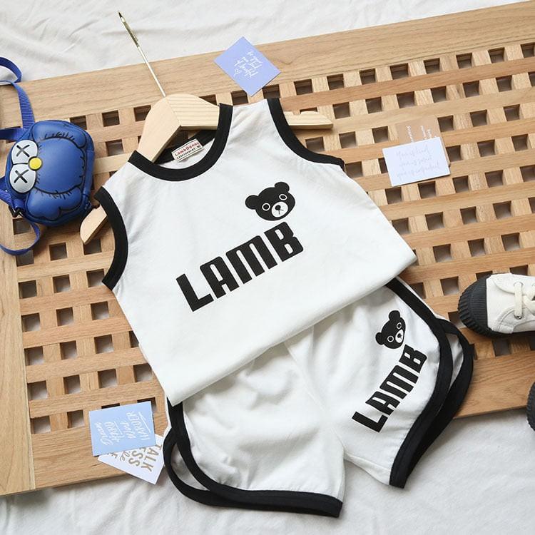 Bộ Ba Lỗ Bé Trai Hình Gấu Chất Cotton Cực Mát Cho Bé - Sumo Kids