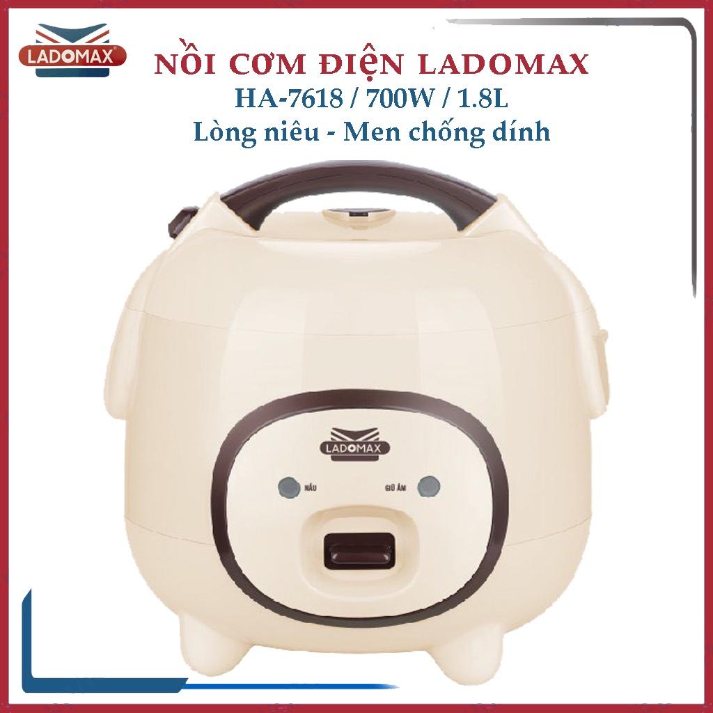 Nồi cơm điện Ladomax HA-7618 - Dung tích 1.8L, Lòng niêu chống dính - Công suất 700W - Hàng chính hãng