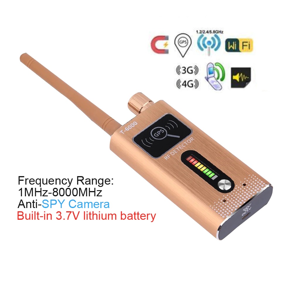 Máy Dò Phát Hiện Theo Dõi Camera, GPS, Định Vị Detector T6000 - Hàng Nhập Khẩu