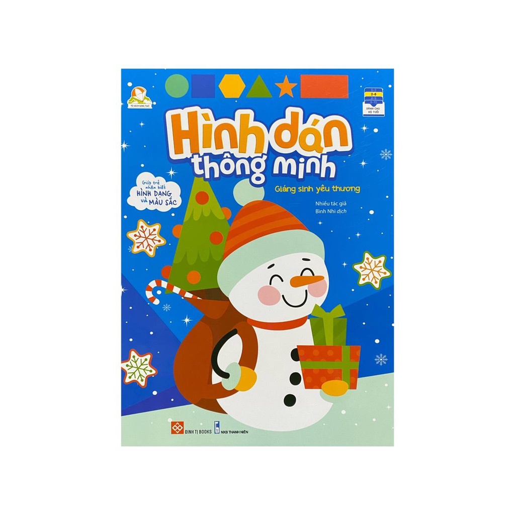 Sách Sticker Hình Dán Thông Minh Giáng Sinh Yêu Thương - Giúp Trẻ 2 6 Tuổi Nhận Biết Hình Dạng và Màu Sắc