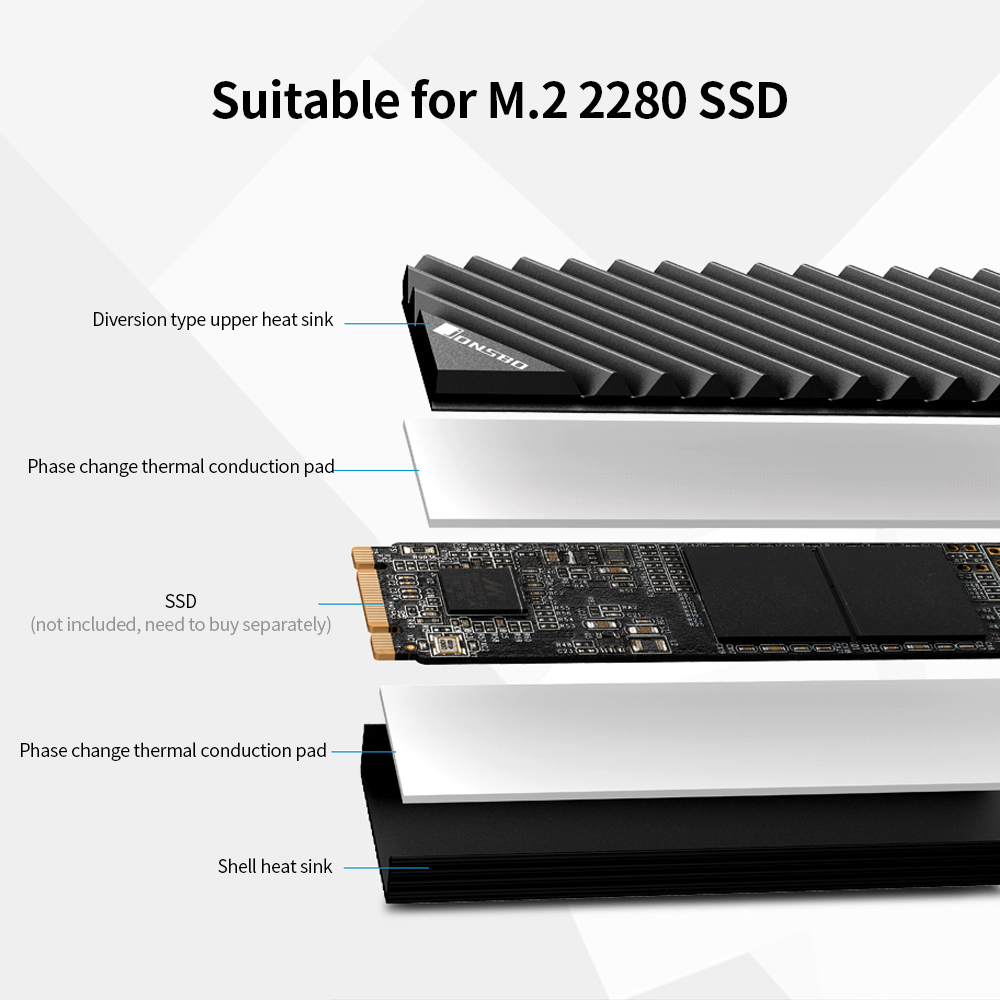 Tản nhiệt nhôm M.2 SSD cho M.2 2280 SSD