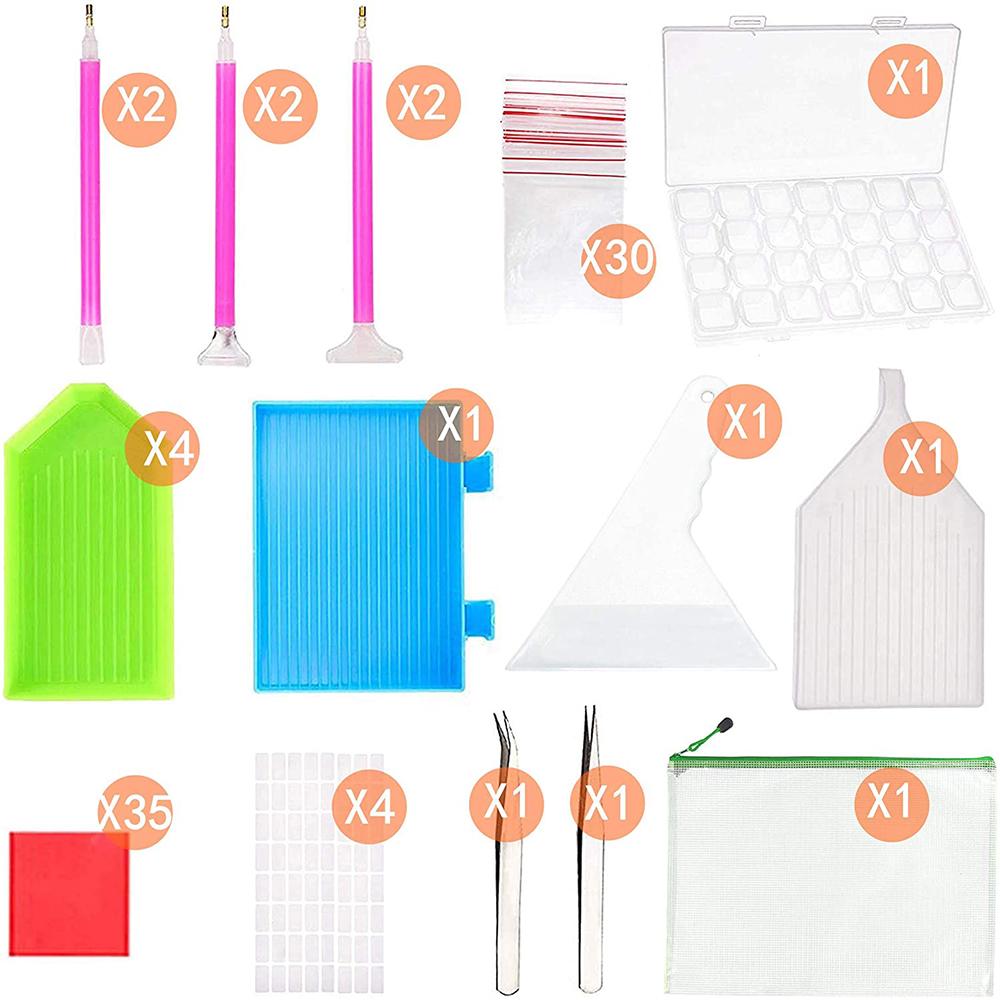 96 cái dụng cụ làm tranh kim cương