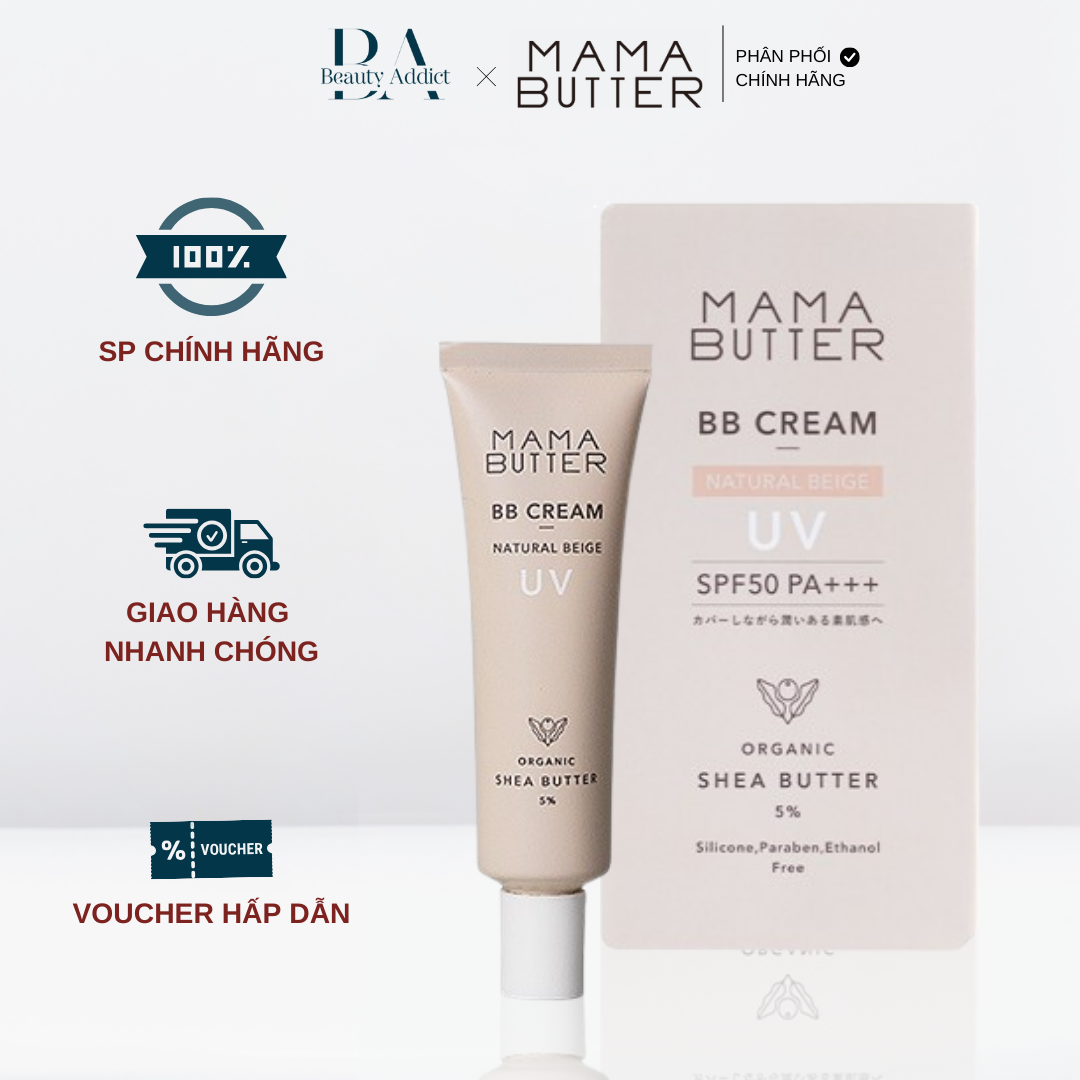 Kem nền BB chống nắng dưỡng ẩm - Mama Butter BB Cream Natural Beige