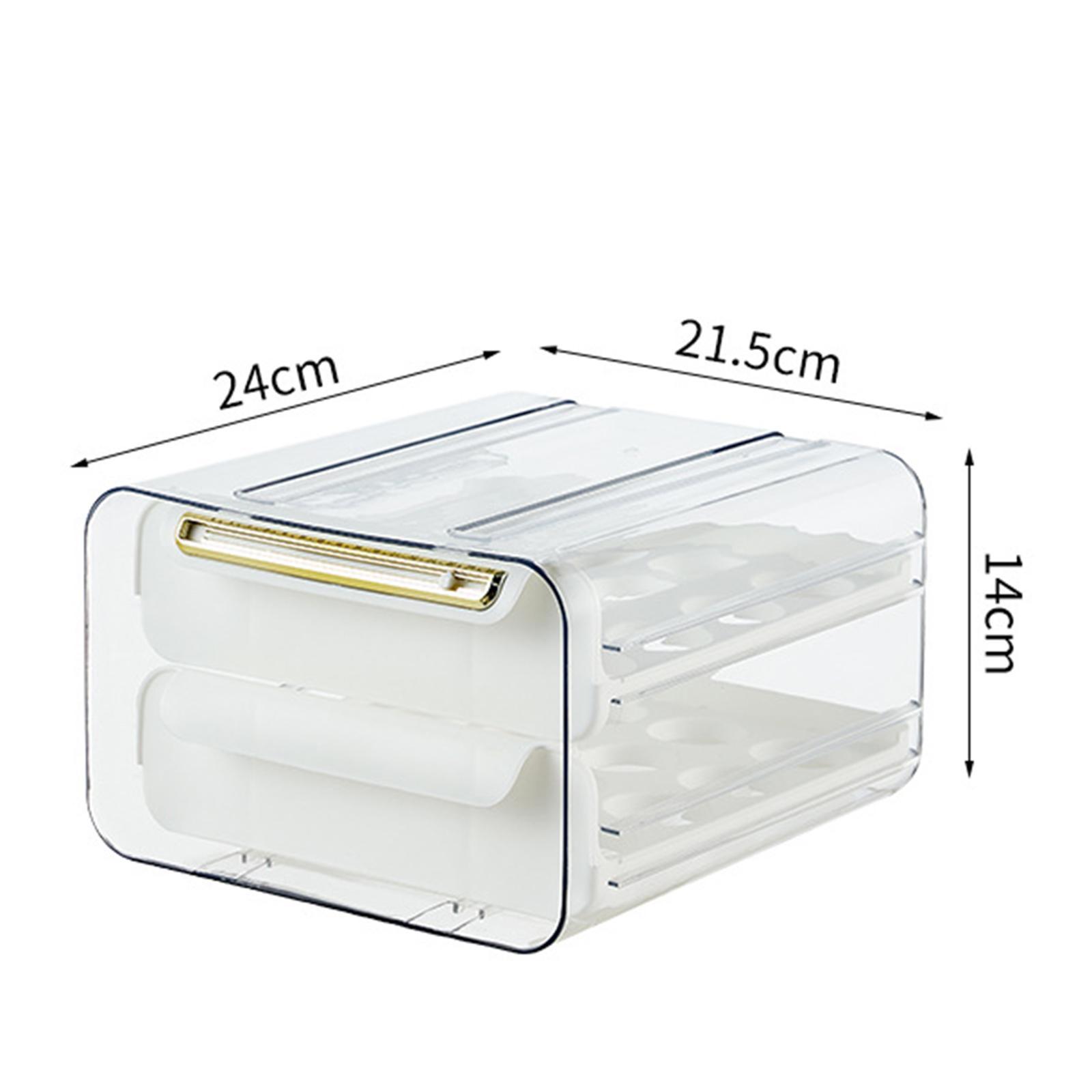 Egg Container Fridge Egg Tray Egg Storage Box Sturdy Space Saving for Pantry