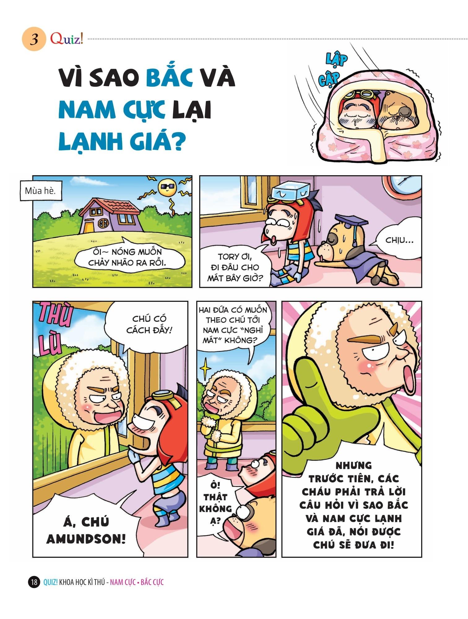 Quiz! Khoa Học Kì Thú - Nam Cực Bắc Cực (Tái Bản 2024)