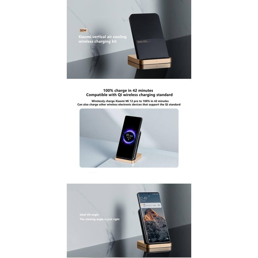 Đế Sạc Nhanh Không Dây Xiaomi 50W Cho Xiaomi Mi 11 12 Pro 42 Phút 100%