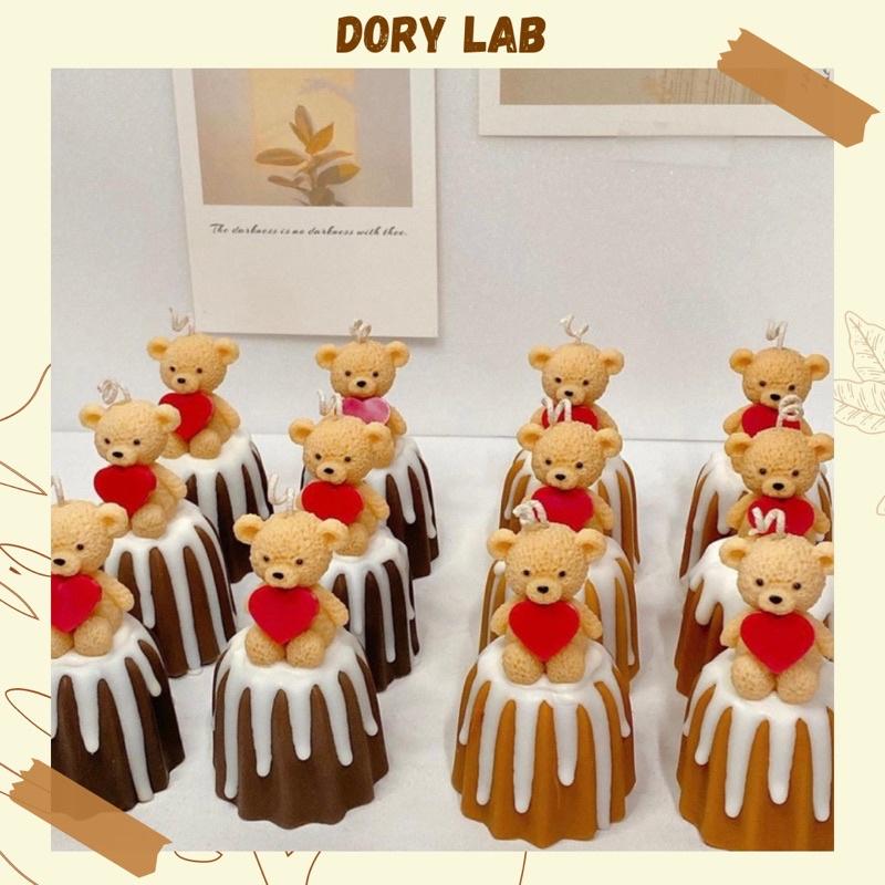 Nến Thơm Handmade Bánh Pudding Gấu Con Cute - Dory Lab