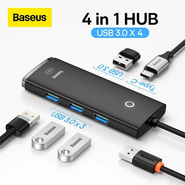 Hub Mở Rộng Kết Nối Baseus Lite Series USB/ Type C to USB 3.0 - hàng chính hãng