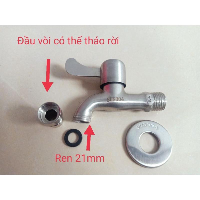 VÒI HỒ, VÒI MÁY GIẶT, VÒI XẢ XÔ INOX SUS 304 VH03
