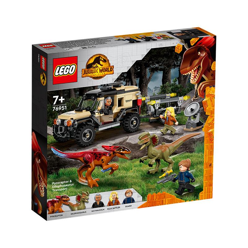 Đồ Chơi LEGO Vận Chuyển Khủng Long Pyroraptor & Dilophosaurus 76951 (254 chi tiết)