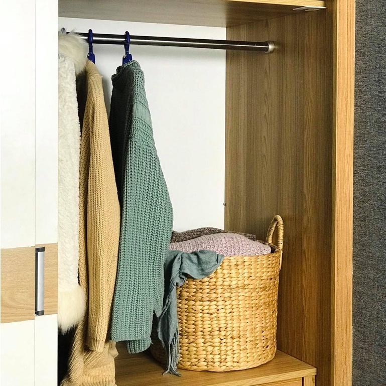 VIETBAS Giỏ lục bình đựng đồ, decor trang trí nhà cửa, giỏ bèo đựng đồ