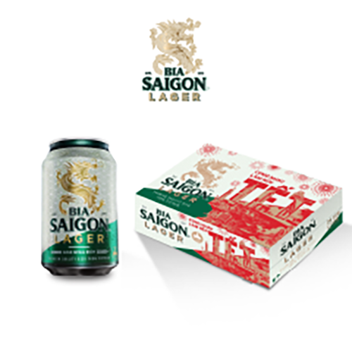 Thùng 24 Lon Bia Sài Gòn Lager 330ml