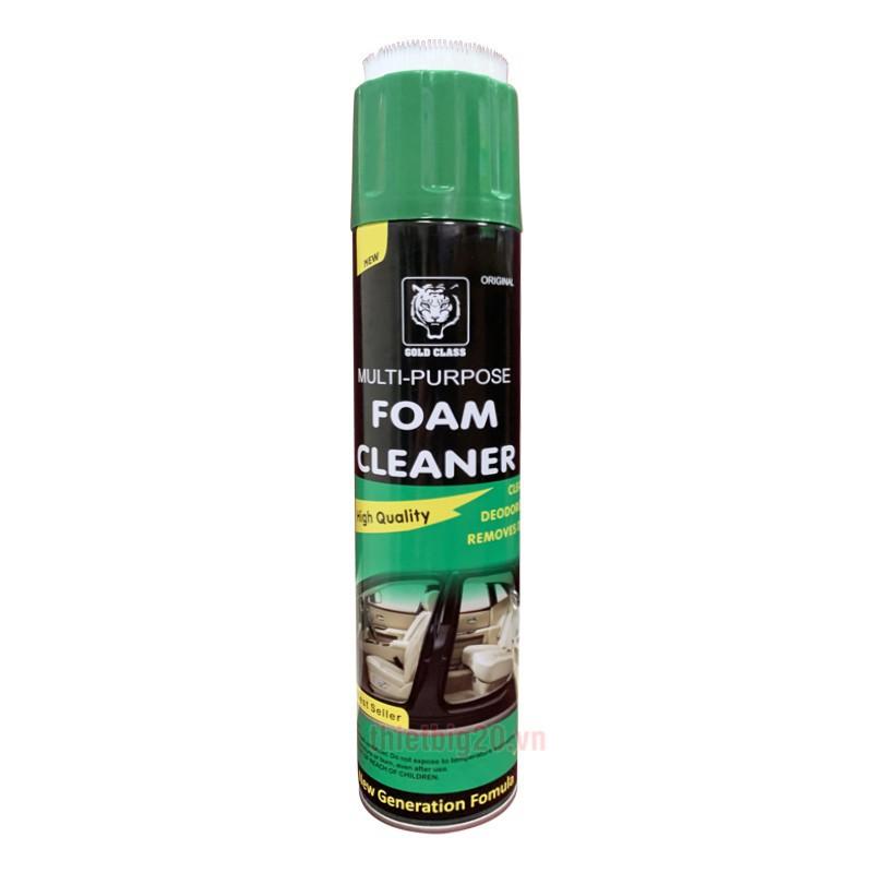 Tẩy bọt vệ sinh đa năng Foam Cleaner Thái Lan, xịt nội thất ô tô - Bọt Hổ, vệ sinh làm sạch ghế da túi giày thảm đồ nỉ