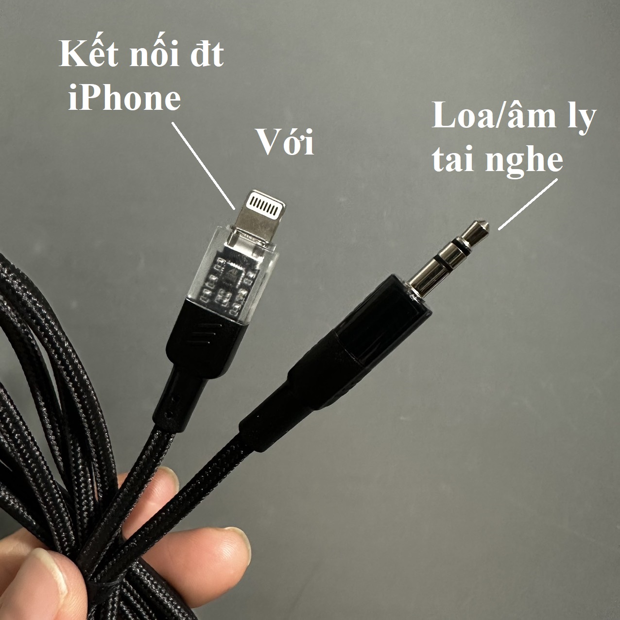 Dây cáp chuyển đổi âm thanh AUX 3.5mm cho điện thoại iPhone type C hoco UPA27 1.2 mét _ Hàng chính hãng
